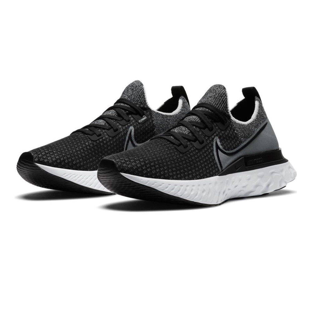 Nike React Infinity Run Flyknit Sneakers - Grey/ Black
